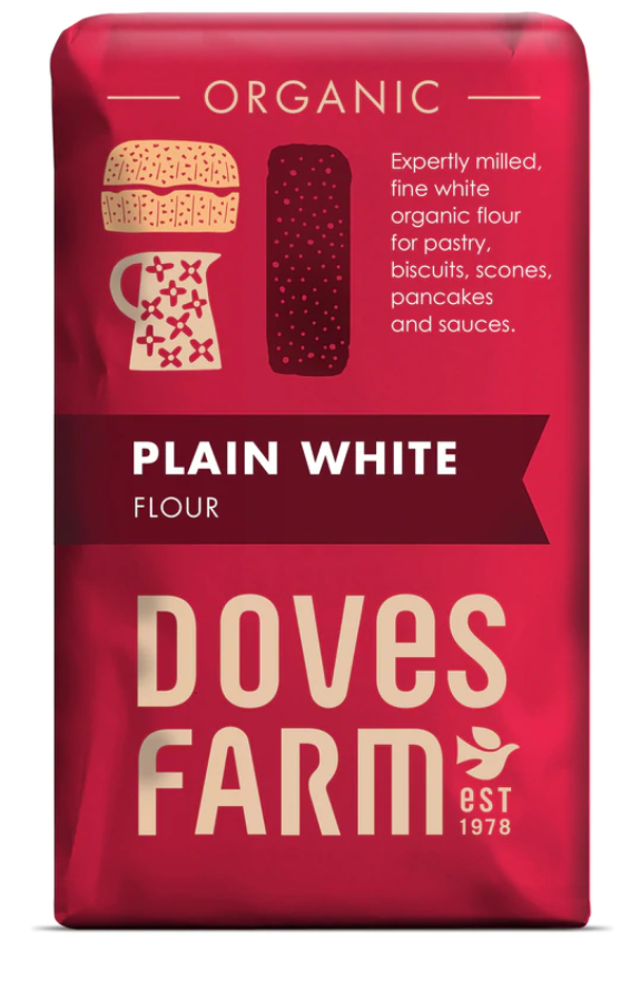 Doves Plain White Flour, Organic 1kg